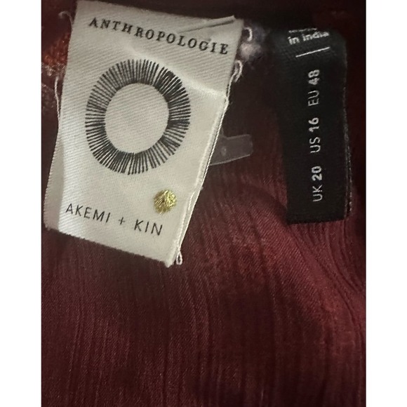 ANTHROPOLOGIE Akemi + Kin Beaumier Lace Sheer Crochet Embroidered Boho Dress 16 - Picture 4 of 4